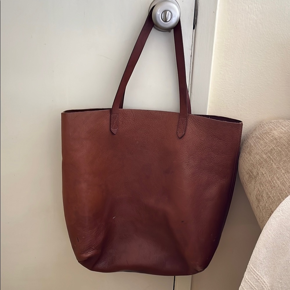 Madewell Brown Leather Tote Bag